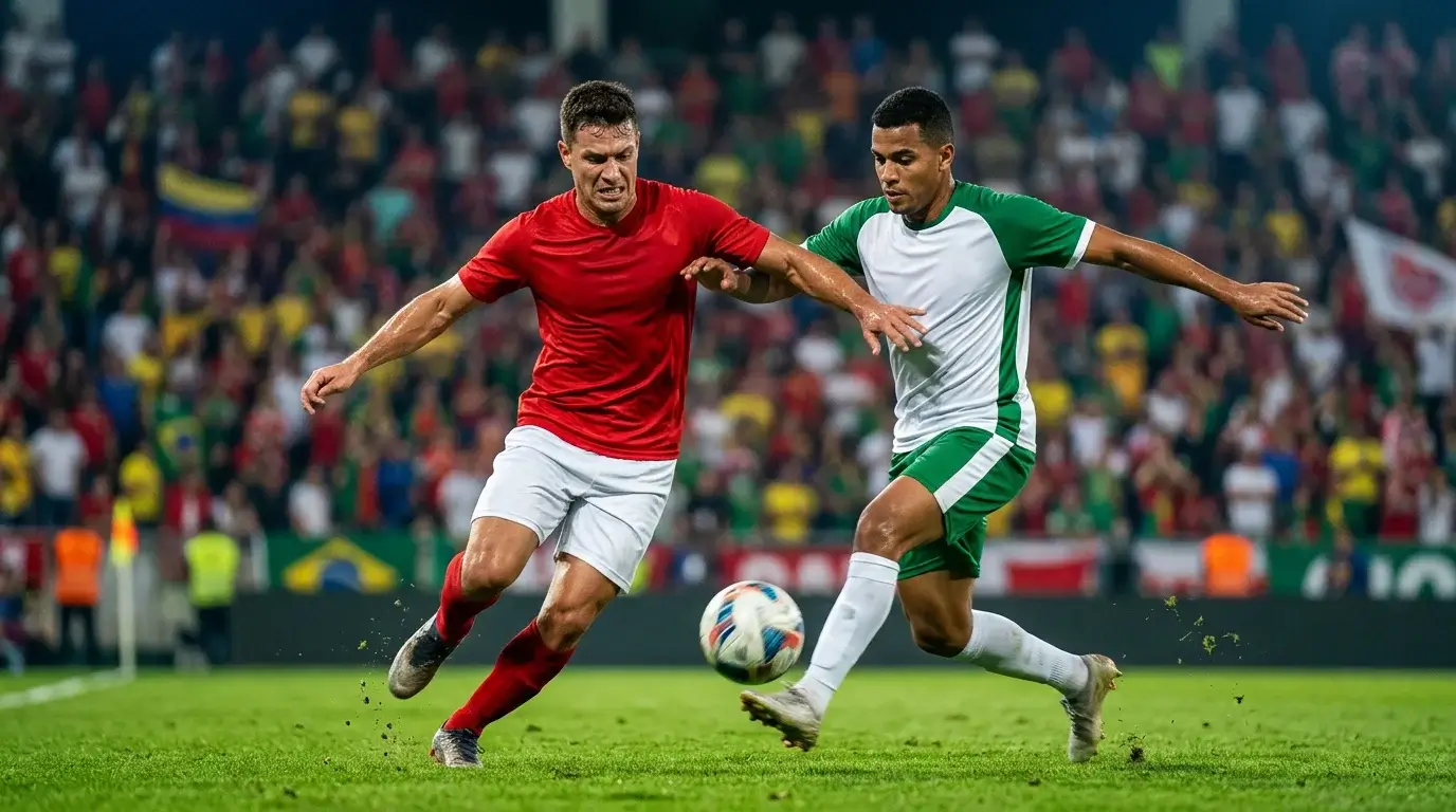 Jugadores de futbol brasileno en accion durante un partido del Brasileirao 2026
